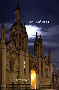 Пример баланса белого: смешанный свет