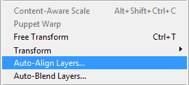 Auto-Align Layers...