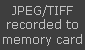 RAW file recorded on memory card
